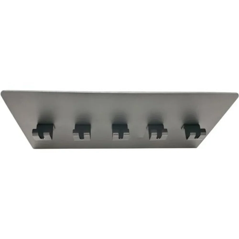 Wall Mounted Gym Shelf with Hooks Black Floating Storage Rack for Workout Gear